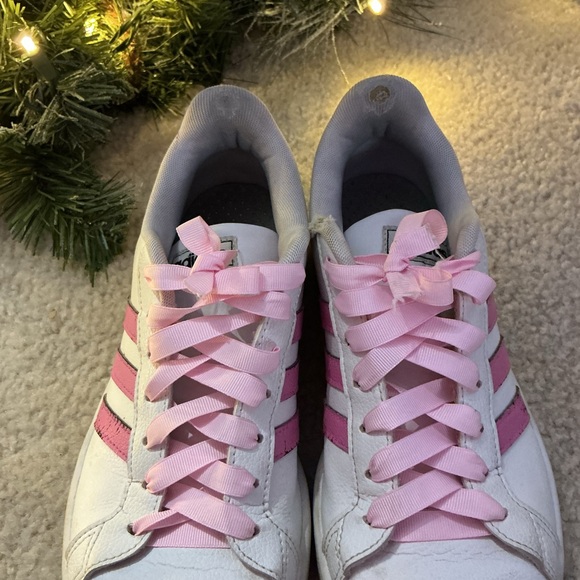 adidas White and Pink Athletic Shoes - Picture 5 of 8